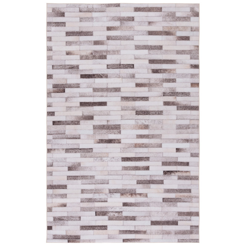 Tapis géométrique beige / brun Arrollo, Rectangle 3 pi x 5 pi