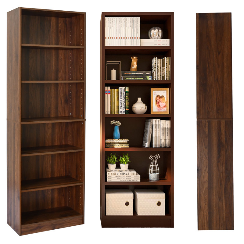 Troche 181.7cm H x 60.2cm W Bookcase, Brown Walnut