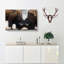 Battling Bison - Wrapped Canvas-55363571
