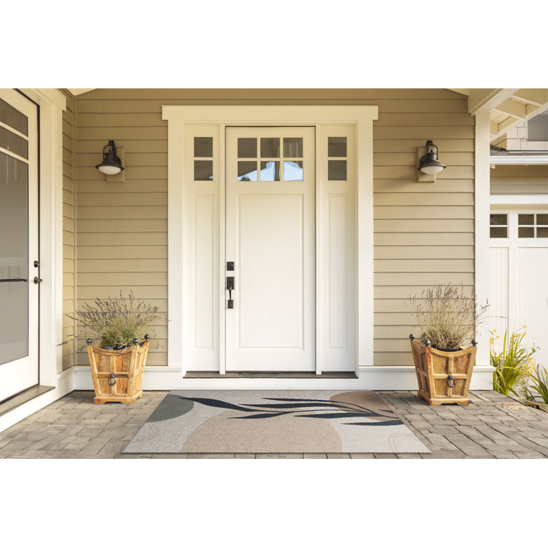 Non-Slip Floral Outdoor Doormat