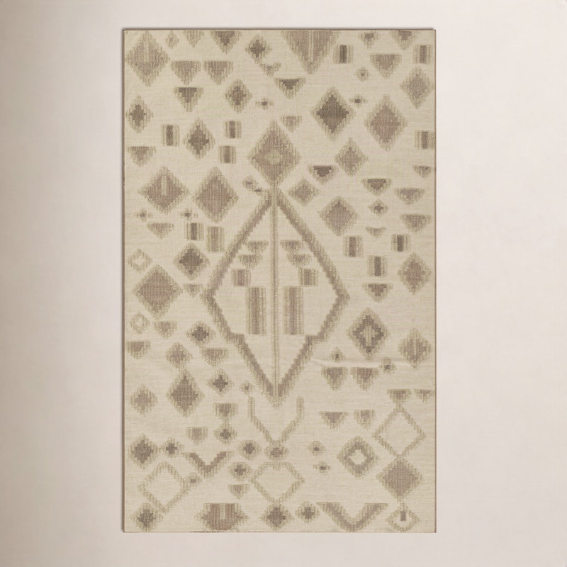 Tapis à motif géométrique naturel Arlan, Rectangle 9 pi x 12 pi