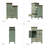 Fienley Farmhouse 1-Door Carved Wood Accent Chest With 5-Drawers, Sage Green Cabinet,Rustic Brown Top-556581069