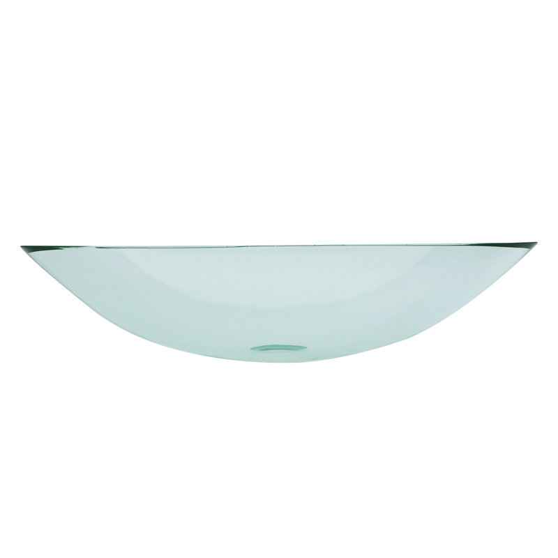 Lavabo vasque de salle de bain en verre 20 "avec bonde chromée