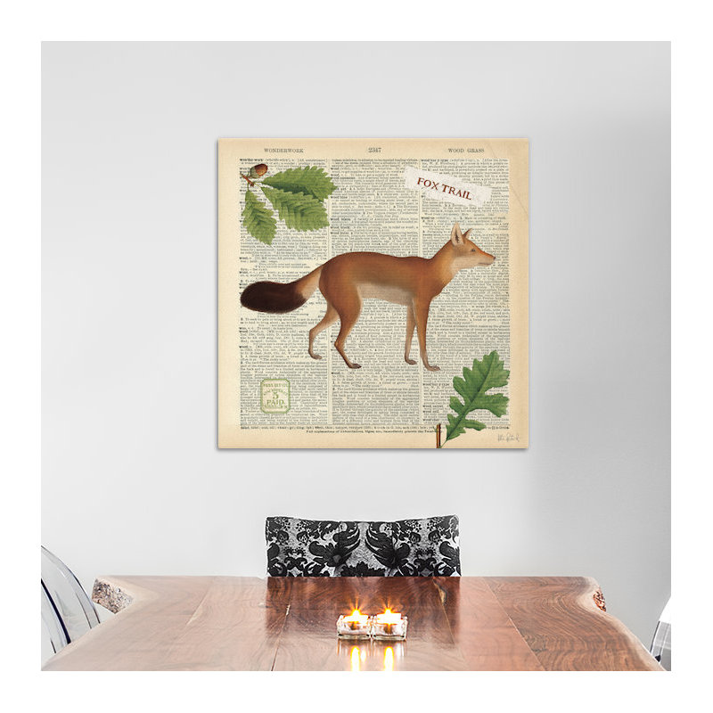 Lodge Collage IV, impression sur toile tendue, H 18 po x l 18 po x P 1,5 po, Toile avec cadre noir, Pas de tapis