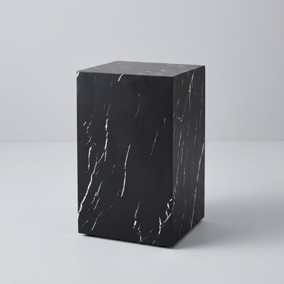 Modern Faux Marble Square Coffee & End Table for Small Spaces