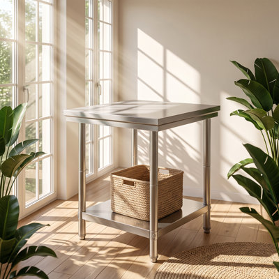Stainless Steel Top End Table