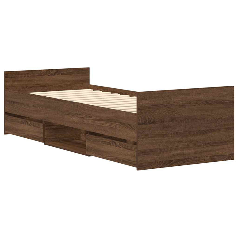 Addylen Storage Bed, Single (3'), Brown Oak