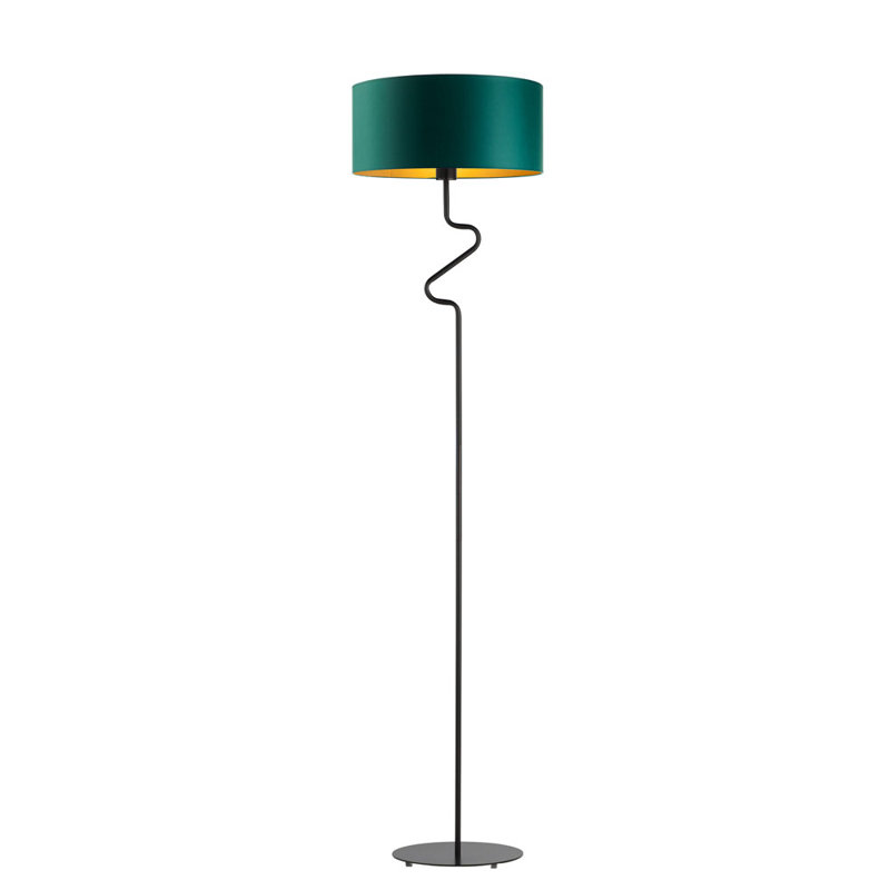 Adalade 166cm Traditional Floor Lamp, Black, Green