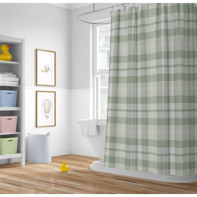 Gen Plaid Ultra-Thin Lightweight Shower Curtain