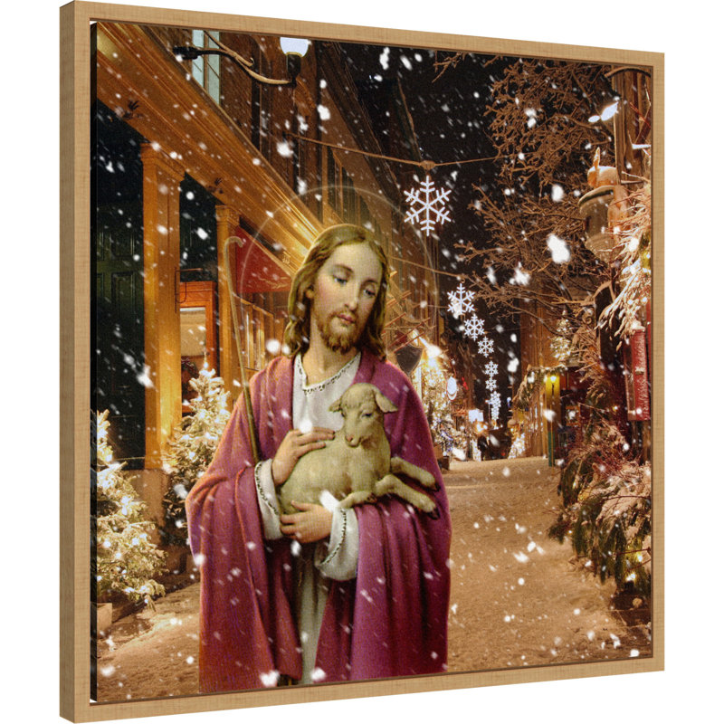 «Lamb of God» par Trygve Skogrand, reproduction d'art sur toile encadrée
