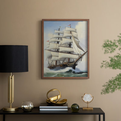 NAUTICAL Series Lxxi, reproduction encadrée - bois massif