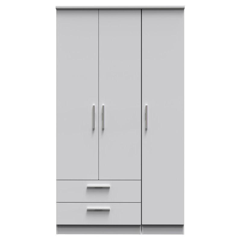 Borgeson Manufactured Wood Wardrobe, Grey Matt