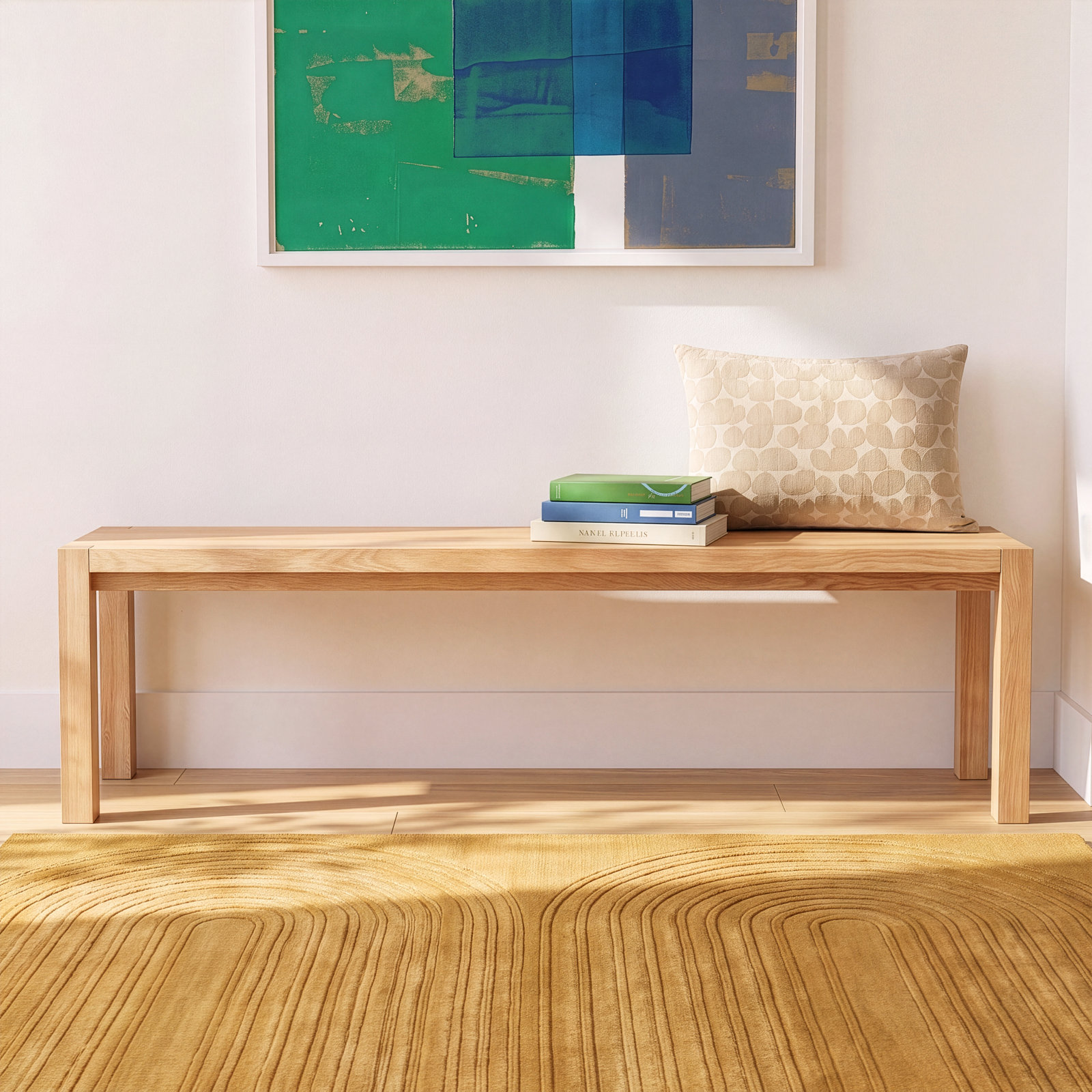 Baldemar 71" Dining Bench, Oak