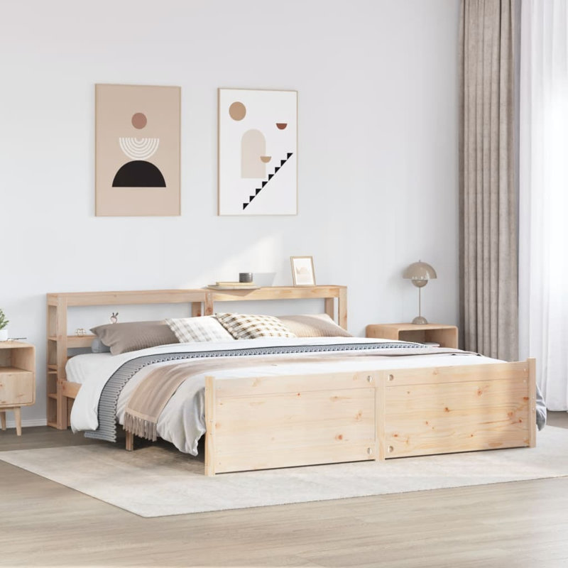 Bed Frame With Headboard Without Mattress, 200 x 200cm