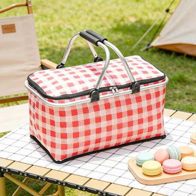 Insulated Picnic Basket, Foldable Picnic Insulation Basket, Storage Basket