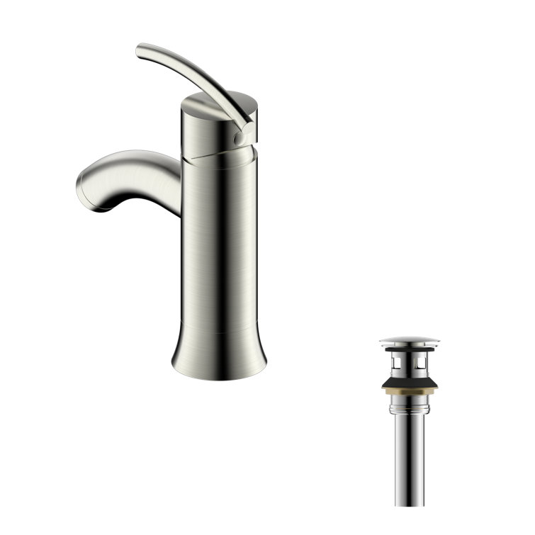 Sweep Single Hole Bathroom Faucet with Drain Assembly