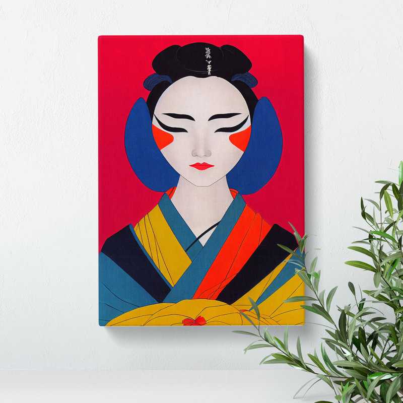 Artful Geisha No.2 - Wrapped Canvas, 50cm H x 35cm W x 3cm D