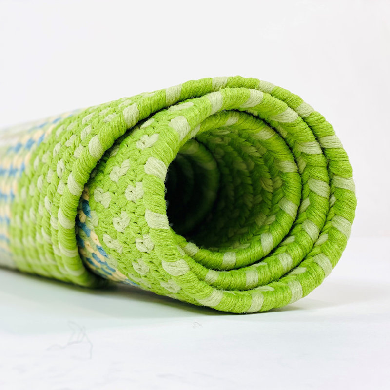 Tapis réversible intérieur / extérieur Gander - lime, Ovale 3 pi x 5 pi
