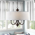 Bhushan 22'' W 5-Light Drum Chandelier