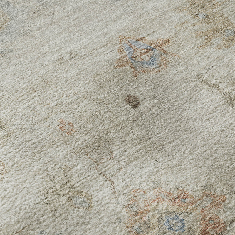 Premium Machine Washable Mayfield  Global Rug, Ivory, 5' x 7'6"