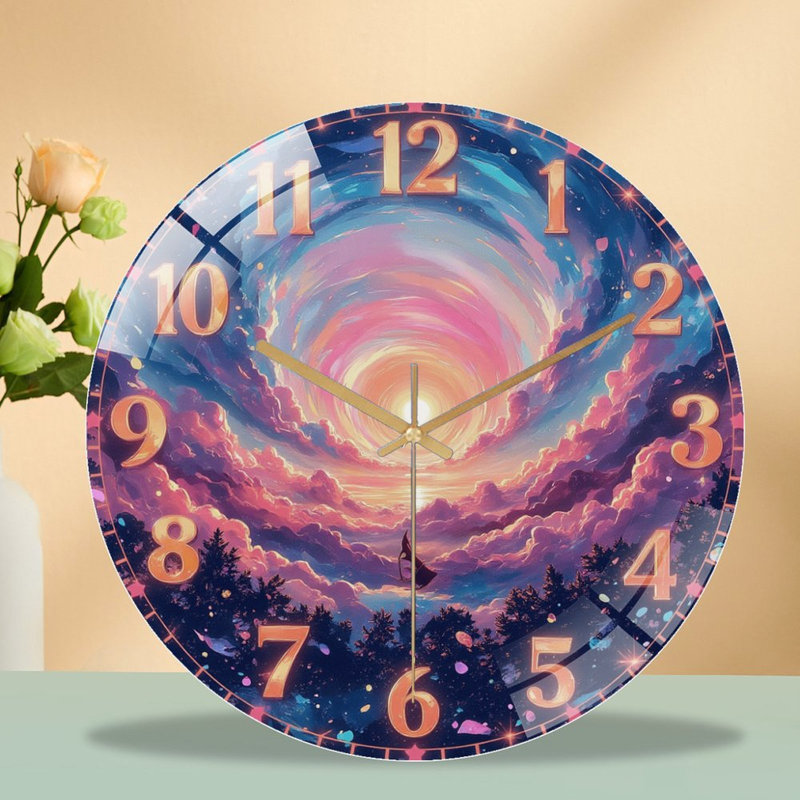Horloge murale tourbillon de 12 po