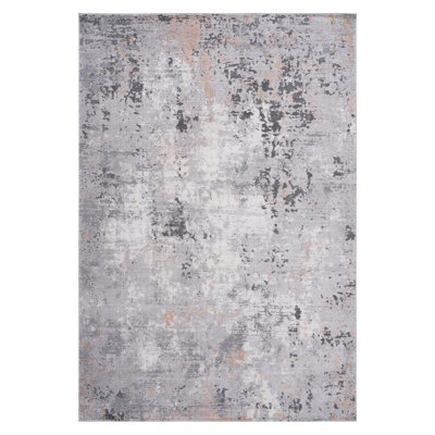 Loom & Collection 2X3 Grey/Multi Abstract Area Rug - Stain , Non-Shedding, Beautifying Living Room, Dining, Bedroom Enhancing Living, Bedroom, Dining