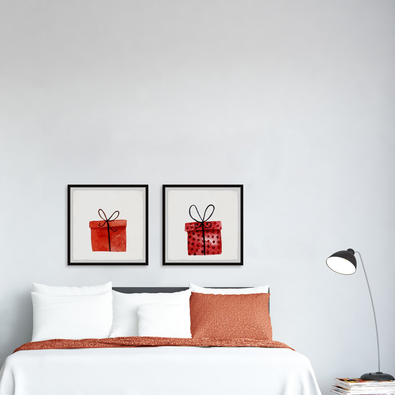 Boîte cadeau rouge Diptych, H 18 po x l 18 po x P 1,5 po