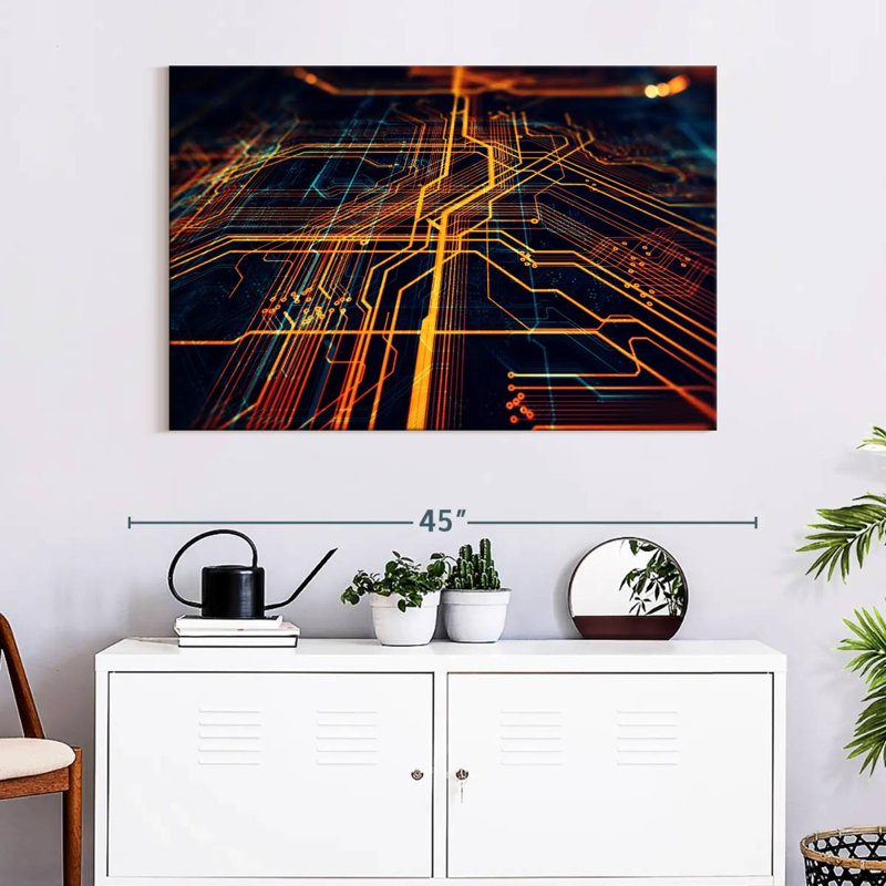 Keiri Circuit Board, 26" H x 39" W