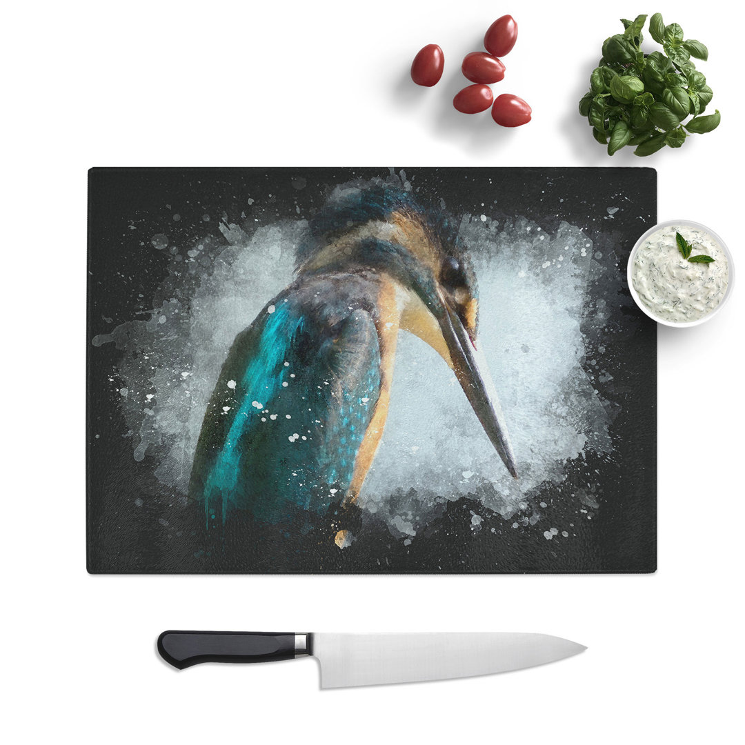 Kingfisher Bird Vol.1 Paint Splash Chopping Board
