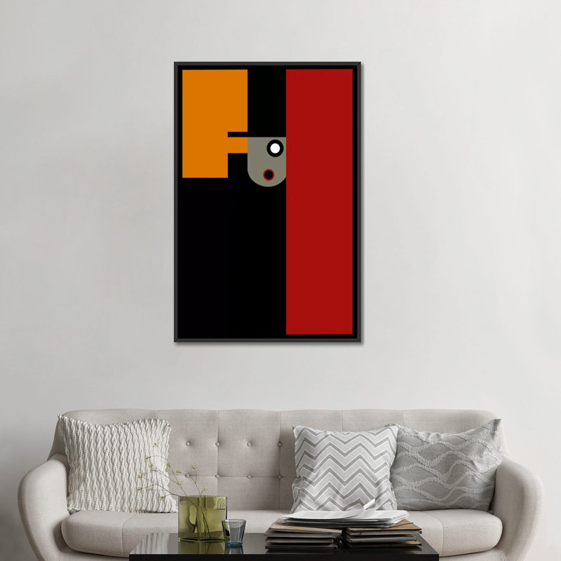 « the conspirator », impression sur toile, H 26 po x l 18 po x P 1,5 po, Toile avec cadre noir, Pas de tapis