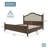 Solid Wood Bed Frame With Linen Upholstered Headboard, Wood Platform Bed With Wood Slats, No Box Spring Needed, Easy Assembly, Walnut-98972579