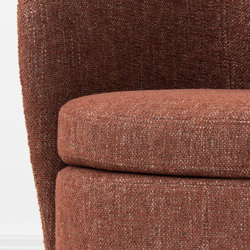 Fauteuil d'appoint Modern, Rouille rouille Tweed
