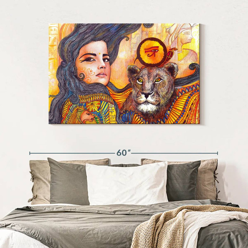 Déesse Leisha Sekhmet, H 32 po x l 48 po