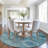 Machine Washable Indoor/Outdoor Xhevrie Blue Rug-1779754233