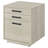 Freestanding, 3 - Drawer, Home Office File Cabinet, White Washed Grey Finish, Arm, Design, Contemporary Aesthetic, Based Contemporary, 4 Drawers, Construction