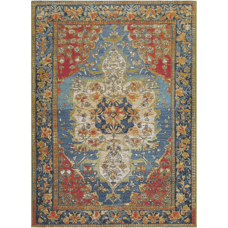 Draven Machine Washable Area Rug, Rectangle 6'7" x 9'