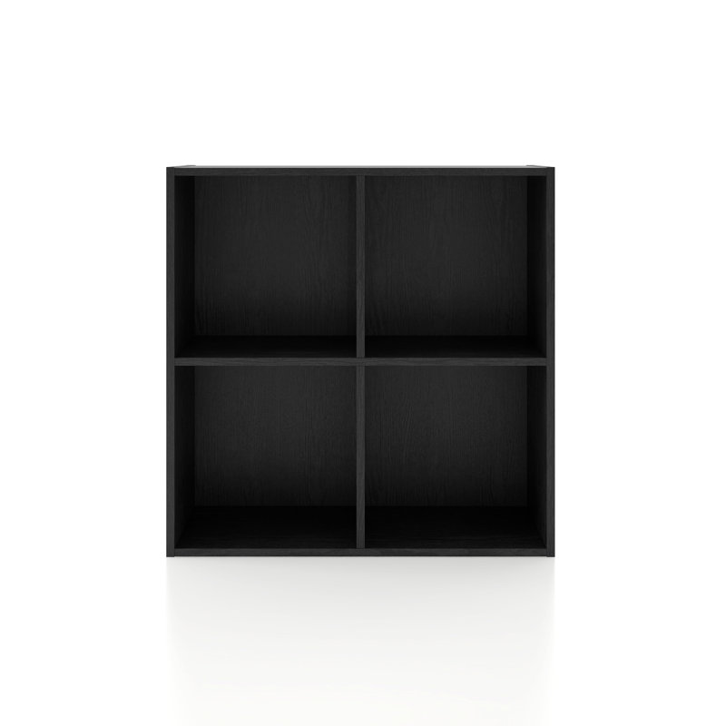 Bibliothèque de rangement Moduline, Noir, 4 cubes
