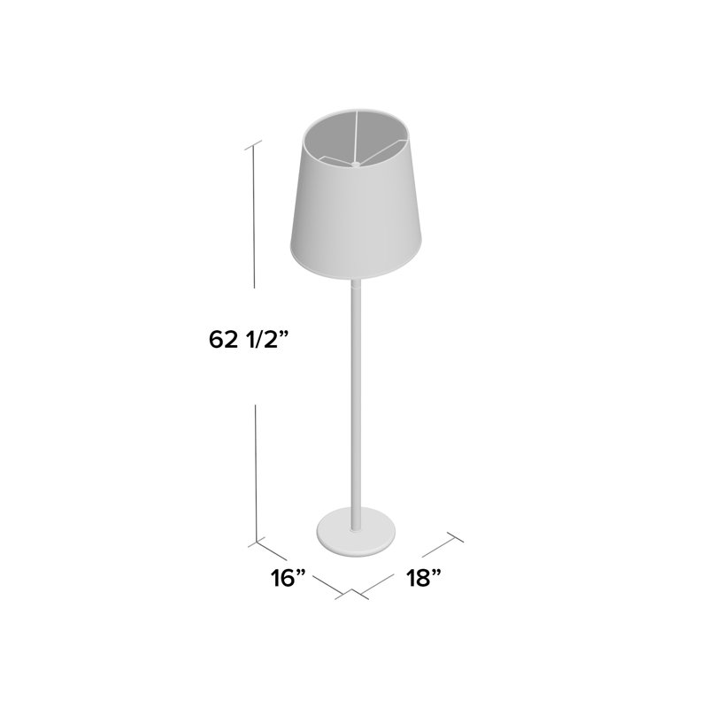 Buster Chica Floor Lamp, Polished Nickel, Fondine