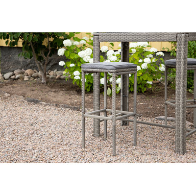 Jante Metal Outdoor Stool with Cushion