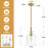 1-Light 7.87" Modern Gold Pendant, Clear Glass for Kitchen Island-1149063684