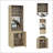 Light Oak 5-Bottle 2-Shelf Bar Cabinet