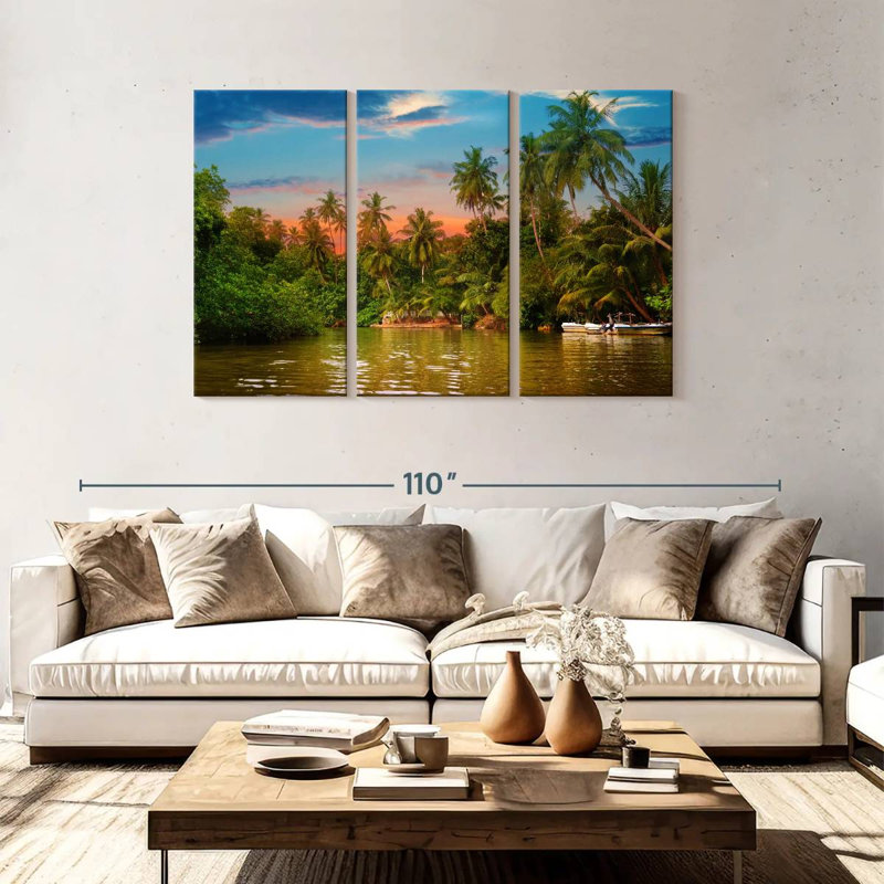 Alvord Riverside Palm Trees, 48" H x 74" W