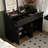 Commode 2 tiroirs 2 tiroirs avec finition noire