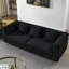 3, 81 pouces - Tissu noir avec 3 coussins confortables pour divers espaces de la maison, modulaire, design moderne, salon, chambre à coucher, bureau