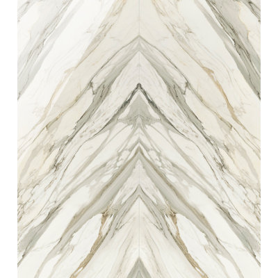 JEM Aria Gold Bookmatch A Polished Porcelain Slab Tile for Floor & Wall (48"x110")