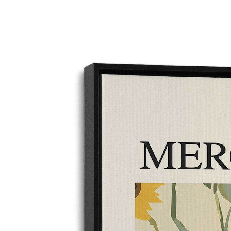 Marché aux fleurs d'été en Toscane, Cadre flottant noir satiné, H 30,75 po x l 20,75 po