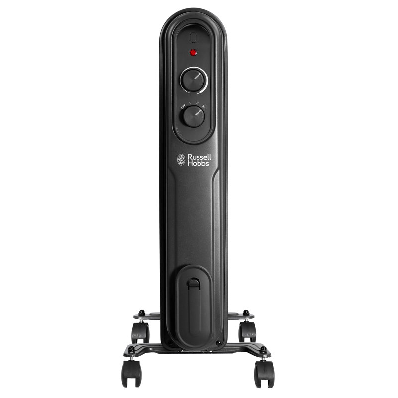 Russell Hobbs RHOFR7004A 1.5kW 7-fin Oil Filled Radiator in Matt Anthracite, Matt Black