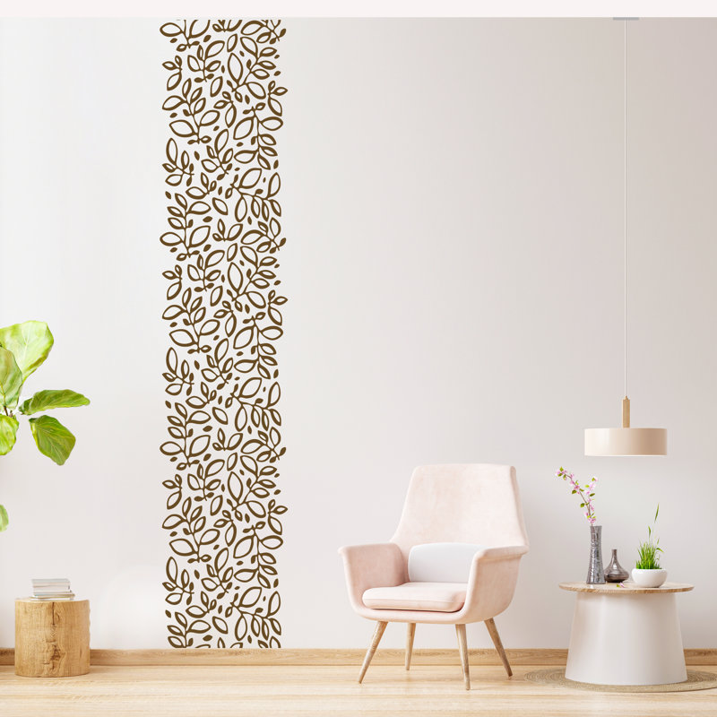 Adhésif décoratif feuille, Brun
