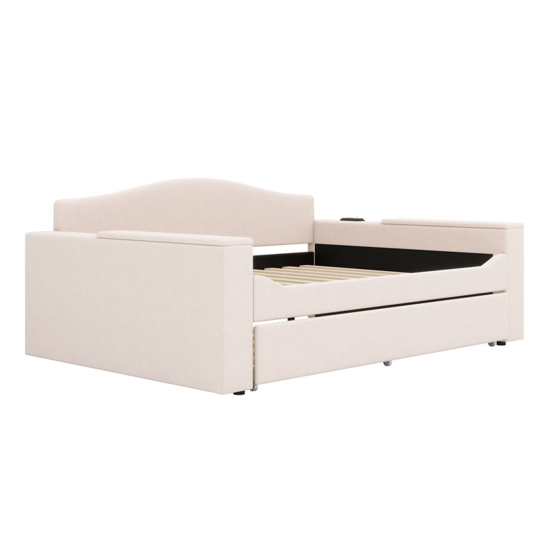 Upholstered Daybed, Full, Beige