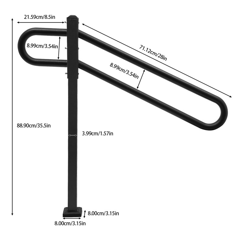 Rampes d'escalier d'extérieur, Noir